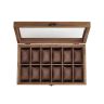 Watch box 21x35x8.5cm., brown