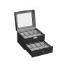 Watch box 20.5x23x16.5cm., black/gray
