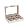 Watch box 20.2x30.2x7.8cm., white/cream color