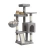 Cat scratching post FEANDREA PCT012GD01, 4 scratching posts, 3 platforms, 48 ​​× 48 × 136 cm
