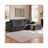 Narożna sofa modułowa VASAGLE, lewa, z dużym szezlongiem, szara, 150 × 244 × 73 cm