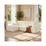 Narożna sofa modułowa VASAGLE, lewa, z szezlongiem, szara, 150 × 244 × 73 cm