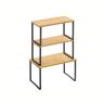 Set of 3 spice racks, light brown/black