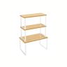 Set of 3 spice racks, light brown/white
