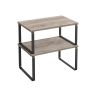 Set of 2 kitchen shelves, black/light brown