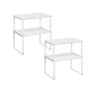 Set of 4 kitchen shelves, white