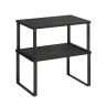 Set of 2 kitchen shelves, black