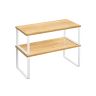 Set of 2 kitchen shelves, light brown/white