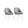 Bar stool set 61x56x81.5cm., gray/white