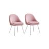 Bar stool set 61x56x81.5cm., pink/white