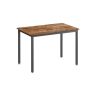Dining table for 4 people, vintage brown - black color