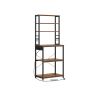 Kitchen shelf 40x60x167cm., black/brown