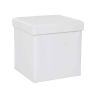 Seat storage box made of artificial leather, white LSF30W