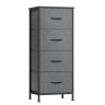 Komoda SONGMICS, 4 szuflady z materiału, szara, 39,6 × 95,2 × 30 cm