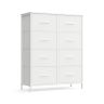 Комод SONGMICS LGS124BH04, 8 ящиков, Белый, 76,7 × 95,2 × 30 см