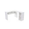 Corner desk, white LCD810W