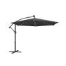 Parasol ogrodowy SONGMICS, 32 diody LED, szary