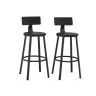 Set of 2 bar stools 54x99cm., black