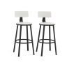 Set of 2 bar stools 54x99cm., black/white
