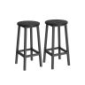 Set of 2 bar stools 32x65cm, black