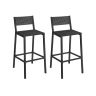 Set of 2 bar stools 50.7x43.1x97.2cm., black