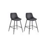 Set of 2 bar stools 49.5x50x87.5cm., black