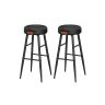 Bar stool set 51.6x51.6x76.2cm., black