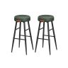 Bar stool set 51.6x51.6x76.2cm., black/green