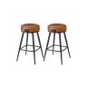 Set of 2 bar stools 54x54x65cm., black/brown