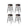 Bar stool set 49.5x49.5x63cm., black/brown