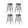 Bar stool set 49.5x49.5x63cm., black/green