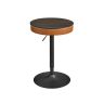Bar stool 58.7x58.7x105cm., black/brown