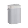 72 liter laundry basket with lid, gray
