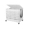 Handmade laundry basket, white