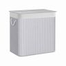 Laundry basket with 3 compartments, gray