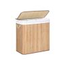 Laundry basket 3 compartments with lid