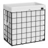 Laundry basket 110L, black and white