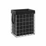 Laundry basket 90L., black/silver color