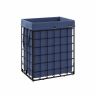 Laundry basket 110L., black/dark blue