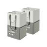 2-piece set of laundry baskets with 2 compartments, dark gray