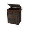 Laundry basket made of polyrattan, 90 L capacity, brown