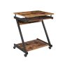 Desk on casters LCD811X01., brown/black