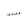 Wall-mounted clothes rack 4.8x40x7cm., white/black