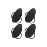 Set of 4 clothes hooks 5.5x7.3x8.5cm., black