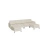 Sofa 150x308x85,6cm, kremowo-czarna