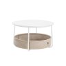 Coffee table 75x45cm., white/cream color