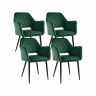 Set of 4 dining chairs with armrests