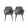 Set of 2 upholstered dining chairs