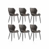 Set of 6 dining chairs with backrest