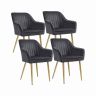 Set of 4 upholstered dining chairs